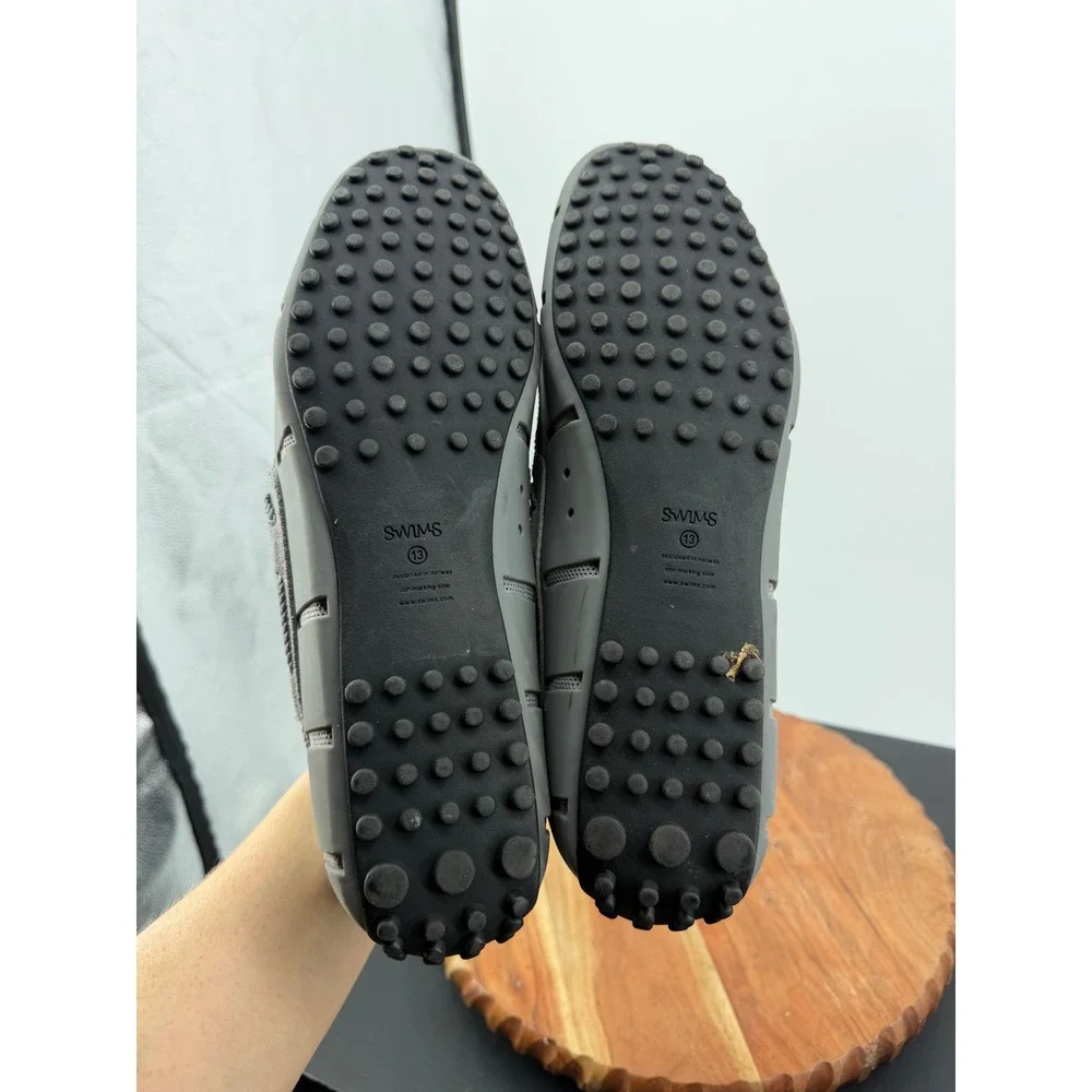 SWIMS woven Braided Lace Loafer Mens 13 Grey Water Resistant driver Boat Shoes